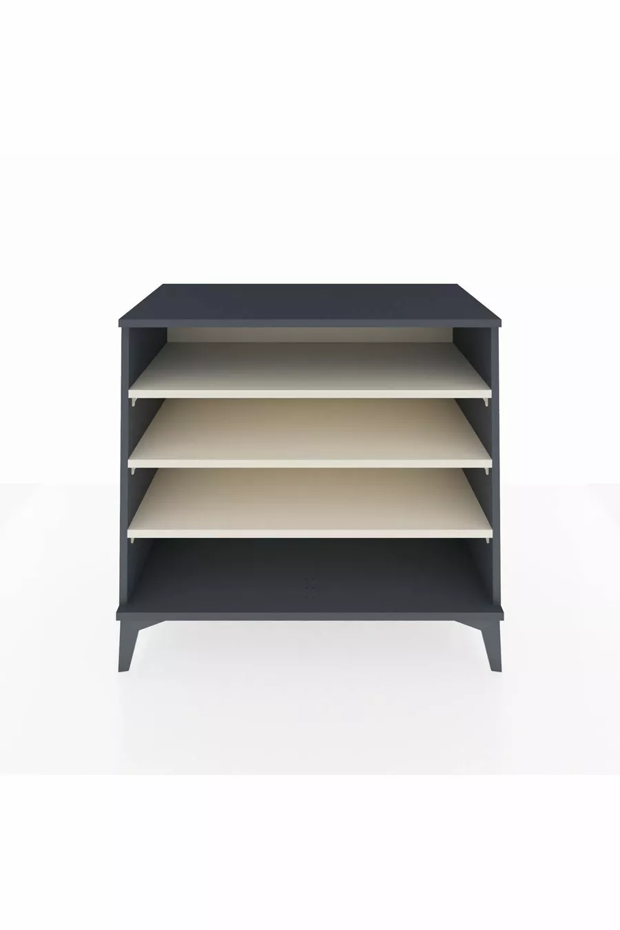 Commode Hyperion 3 étagères Anthracite-Pierre de lune