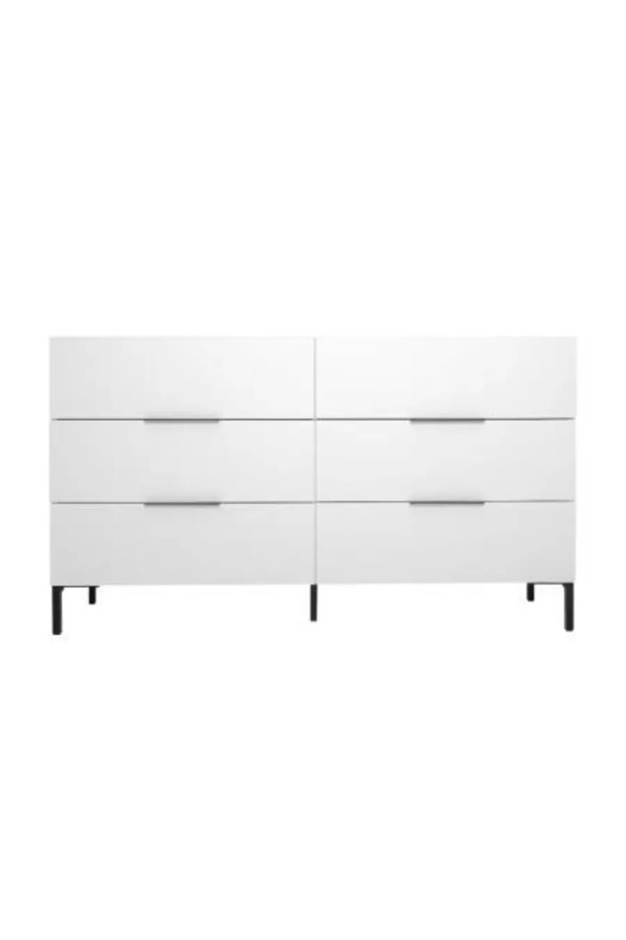 Commode Oryana à 6 tiroirs - Blanc Lac Mat cm
