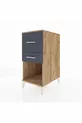 Chevet Kronos 2 tiroirs Pin-Anthracite