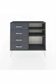 Commode Arges 2 étagères 4 tiroirs Anthracite-Anthracite