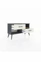 Commode Arges à une étagère, 2 tiroirs, Anthracite-Sapin/Mer de pierre