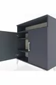 Commode Arges 3 étagères 2 portes Anthracite-Anthracite