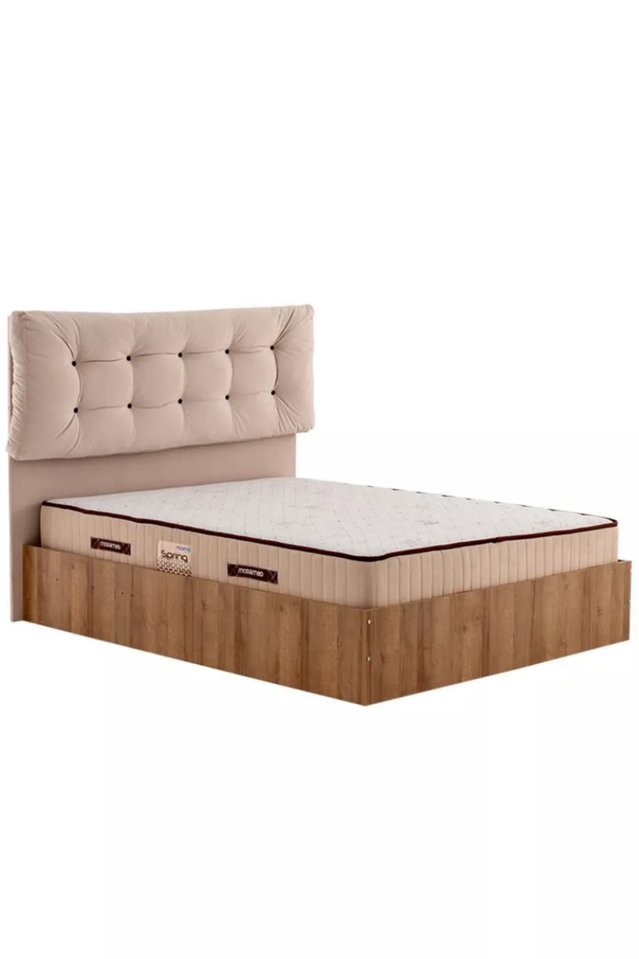 Ensemble de lit double Megan - Lit / Sommier / Tête de lit - 