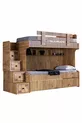 Lit superposé, lit superposé naturel avec 3 matelas confort