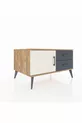 Commode Kronos à une étagère, 2 tiroirs et une porte, Pin-Pierres/Athracite