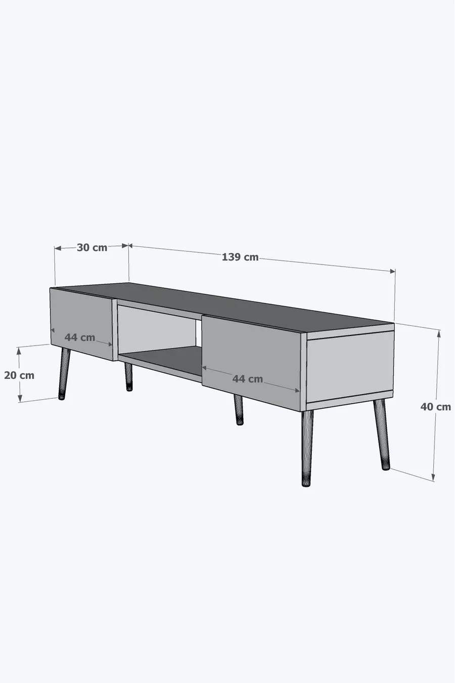 Meuble TV moderne  cm, console à 2 portes, télévision sur pieds en bois, meuble TV élégant pour salon et salle de séjour, console TV, unité TV, meuble TV console