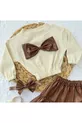 Ensemble pour Fille & Bébé Jupe en Cuir Body à Nœud Ensemble avec Bandeau