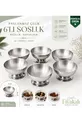 Set de 6 Bols de Présentation en Acier Inoxydable avec Pied de 8 cm | Pour Confiture, Sauce, Fruits Secs, Petit Déjeuner, Mezze, Cornichons, Présentation, Cadeau