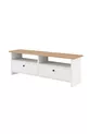 Meuble TV 2 Portes Unité TV Table TV  x  Cm Santorin Saphir Chêne Blanc