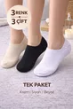 3 Paires de Chaussettes Sneakers en Coton 3 Couleurs
