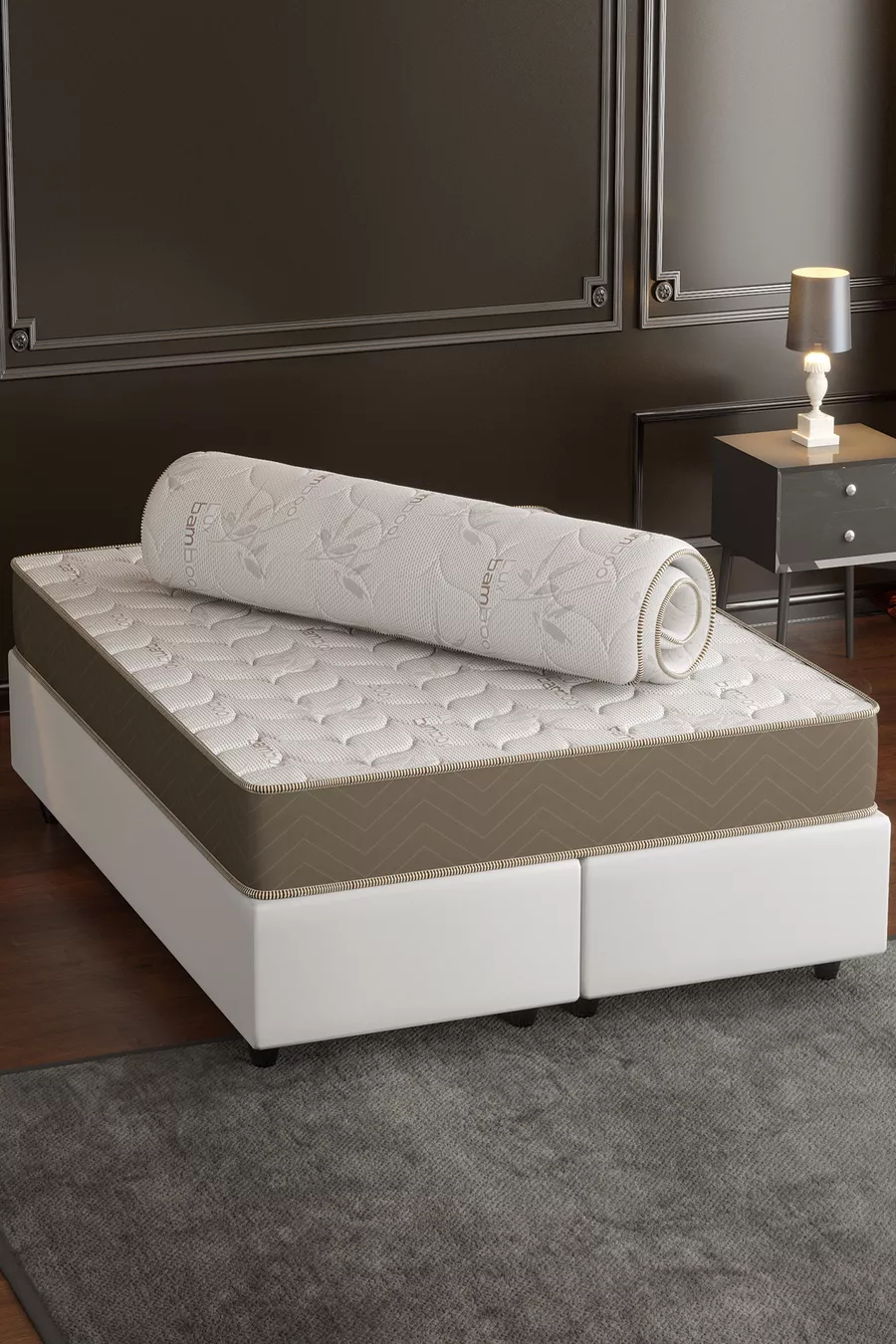 Protège-matelas, Matelas en bambou entièrement orthopédique, Surmatelas