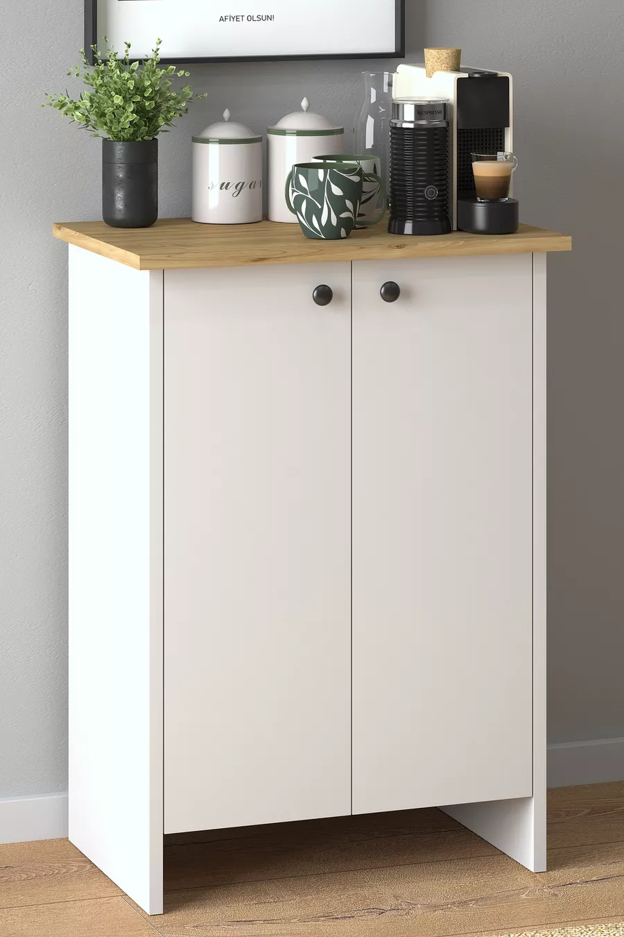Coin Café Midi Sole Armoire de Cuisine Multifonction