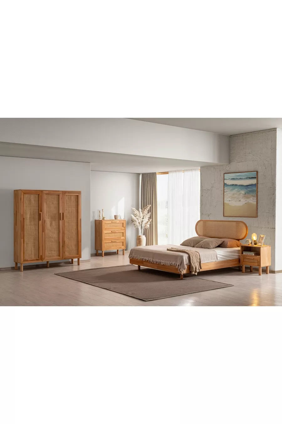 ENSEMBLE DE CHAMBRE À COUCHER MASSIF ARTEMIS
