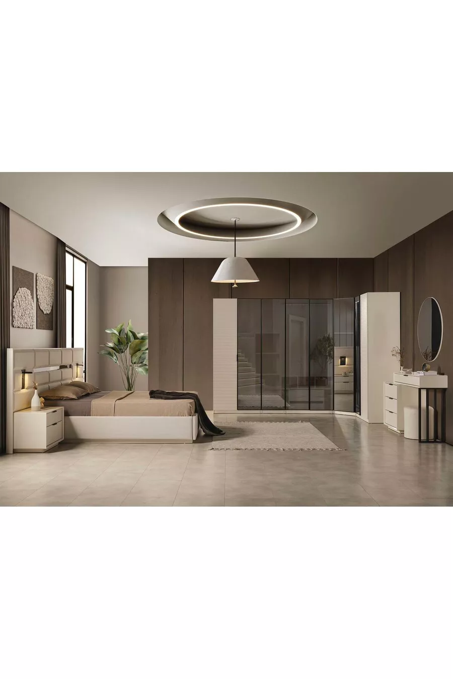 ENSEMBLE DE CHAMBRE À COUCHER LOTUS 8 PORTES