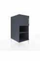 Table de chevet Kronos à 2 étagères avec 1 porte Anthracite-Anthracite