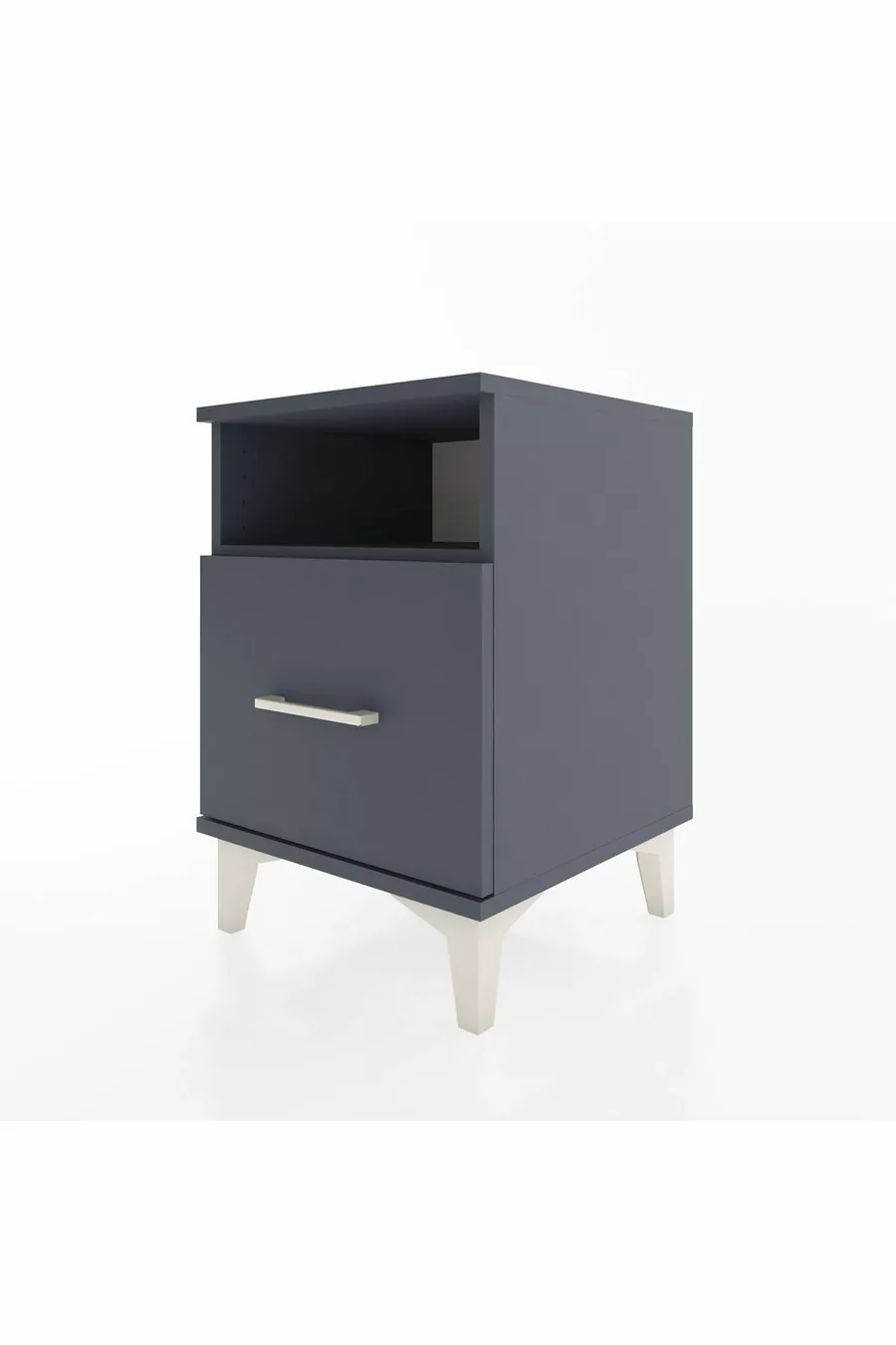 Commode Hyperion à une étagère et un tiroir Anthracite-Anthracite