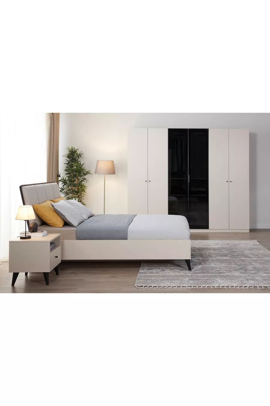 Ensemble de chambre Solina, Beige, 6 portes