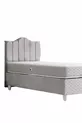 Sommier, Ensemble Double Tendence, Tête de lit simple - Gris