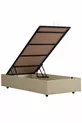 Lit simple en MDF Zagreb, crème (hors tête de lit et matelas)