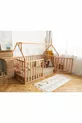 Lit Montessori en bois avec barrière de sécurité - Lit en bois massif - 
