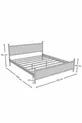 Lit double moderne GM en bois et métal, entièrement blanc