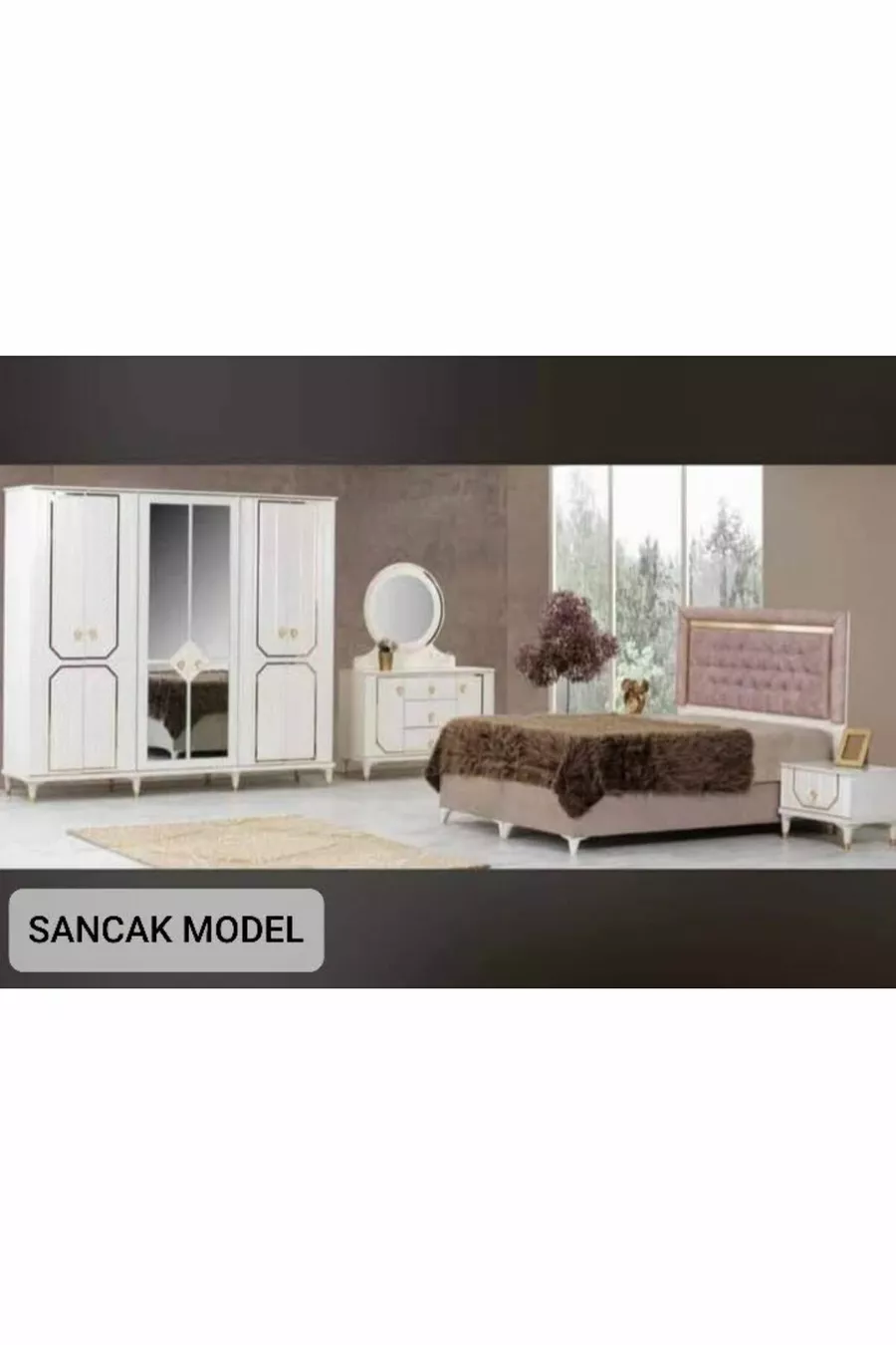 Ensemble de chambre à coucher en MDF