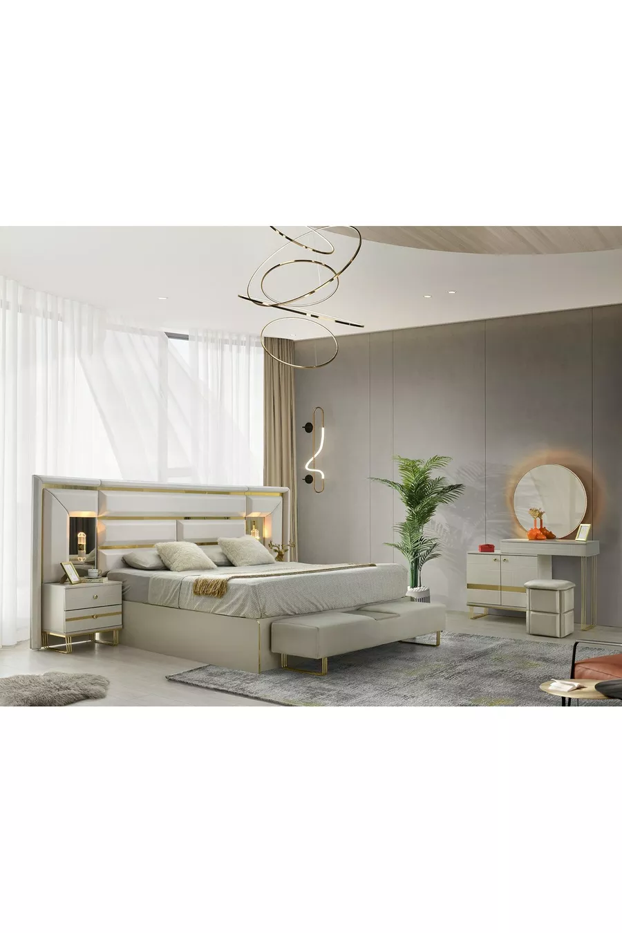 ENSEMBLE DE CHAMBRE À COUCHER CEVAHİR EN MDF
