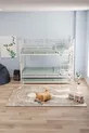 Lit superposé et lit simple pour enfants Defne Yavrulu en métal blanc