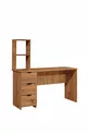 Lits superposés, Bureau avec armoire Litera, Noyer foncé