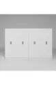 Armoire à vêtements Kardelen Série Mat Blanc 8 Portes  Étagères  cm - ensemble de garde-robe