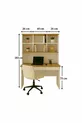Bureau pour chambre d'adolescent Arion Nouvelle Génération | 100% MDF | Ergonomique | Modèle avec étagère et portes