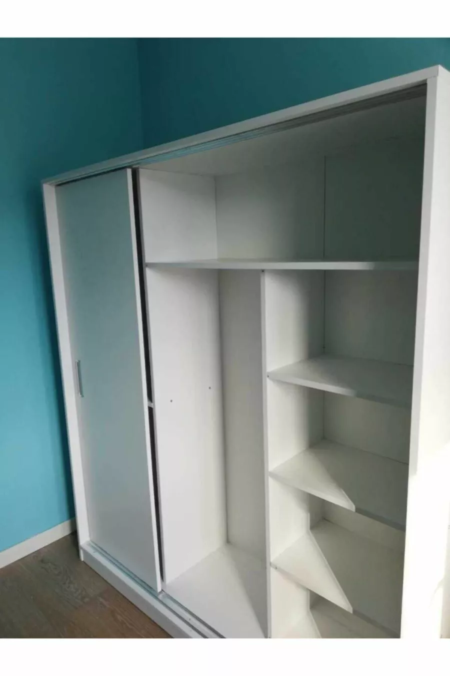 Armoire coulissante 3 portes Mdflam sans miroir