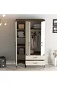 Armoire à trois portes Kumsal Rt - Crème