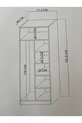 Armoire à vêtements avec 2 portes, étagères et penderie, pin Atlantique-Pierre de lune