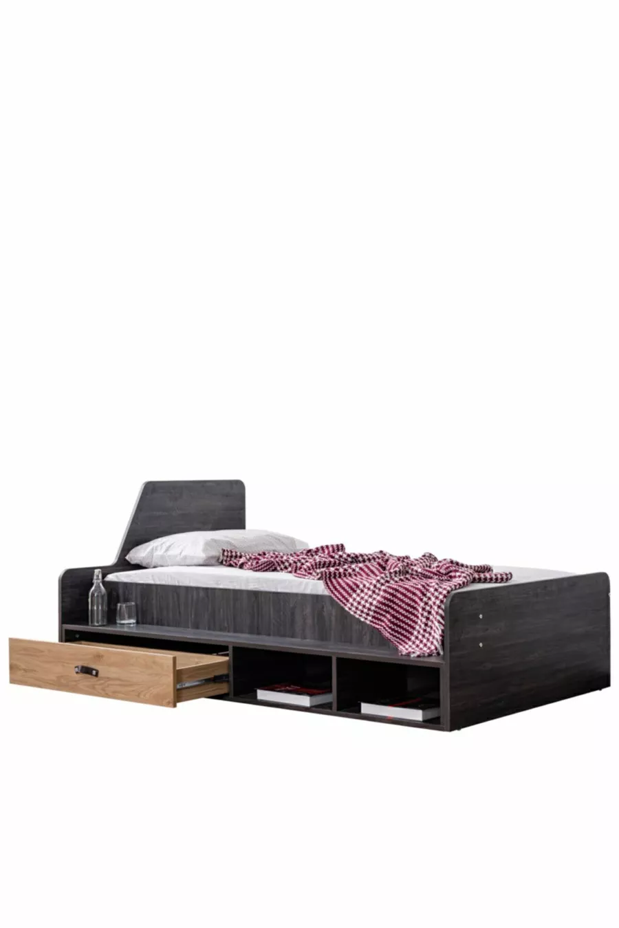 Lit superposé, Lit Nature, Lit simple, Bureau, Armoire 3 portes, 2 matelas Comfort