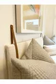 Tête de lit en cuir avec sangles + ensemble de 2 étagères murales pour chambre à coucher