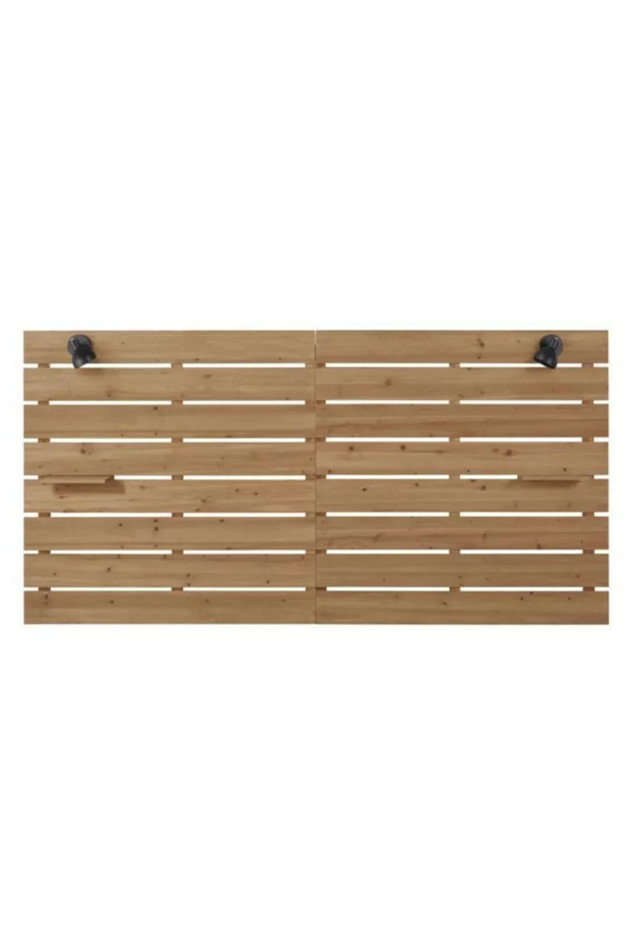 Lit en bois massif naturel Wall Natura avec sommier et tête de lit