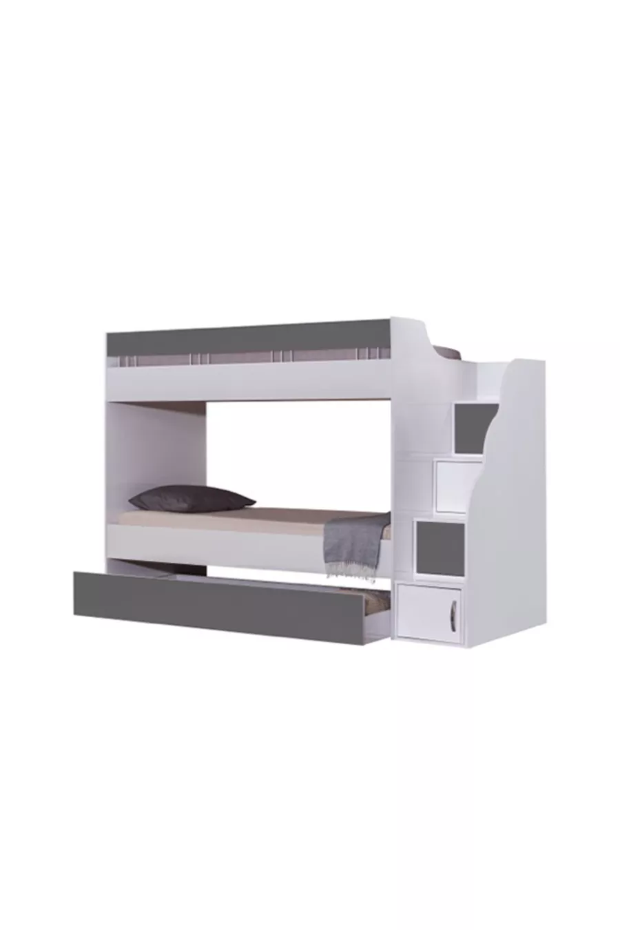 LIT SUPERPOSÉ PRESTIGE, LIT SUPERPOSÉ AVEC ÉTAGE - ANTHRACITE