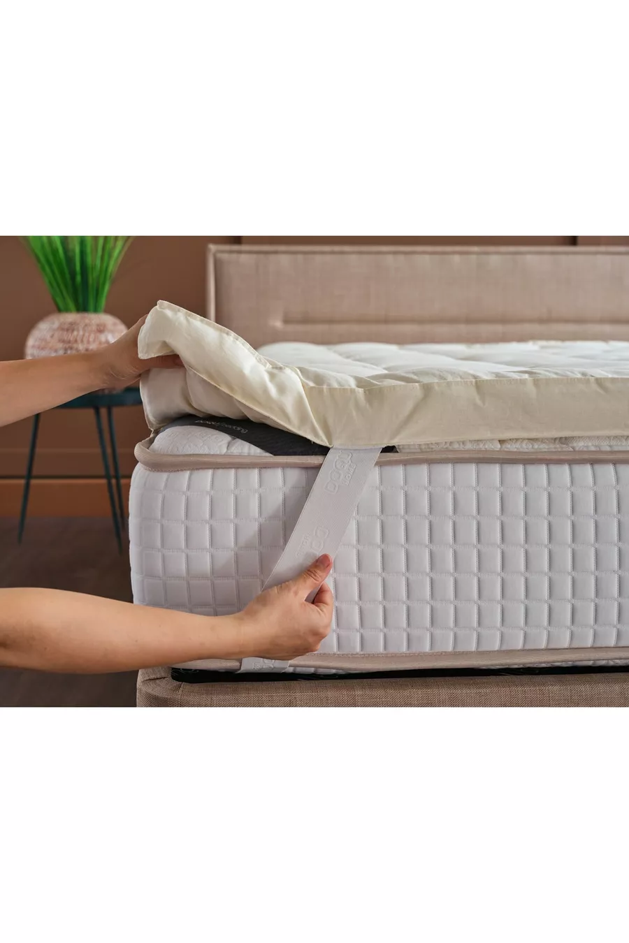 Protège-matelas en laine blanc - x cm