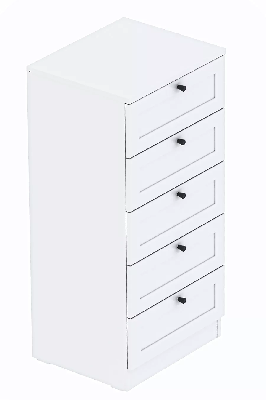 Commode Terra 5 tiroirs, Linge de lit Chambre à coucher Chambre de bébé Blanc