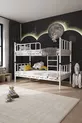Chambre d'enfant Zambak Lit superposé et cadre de lit en métal Noir