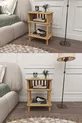 Commode Linde Minimaliste en MDF avec lames et pieds en bois ; Chambre - Salon - Bureau