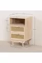 Table de chevet en bois double tiroir