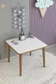 Ensemble Table et Chaise pour Enfant Nuage Blanc, Table d'Activité, Table de Travail, 1 Table, 1 Chaise