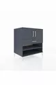 Commode Kronos avec 3 étagères, 1 tiroir et 2 portes, Anthracite-Anthracite