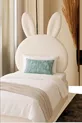 Tête de lit, peluche blanche, tête de lit simple, tête de lit en peluche de lapin