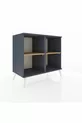 Commode Hyperion 2 étagères Anthracite-Anthracite/Sapin