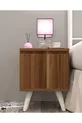 Table de chevet Gimli avec compartiment secret, MDF, assemblé, ne nécessite pas de montage