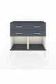 Commode Arges 4 tiroirs Pierre de lune-Anthracite