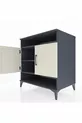 Commode Kronos 3 étagères 2 portes Anthracite-Pierre de lune